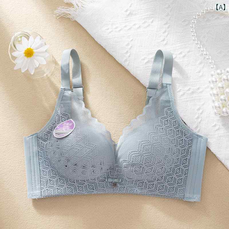 ブラジャー レディース 薄型 通気性 快適 3/4カップ 寄せ上げ 無磁性 乳胶 ニッパ...