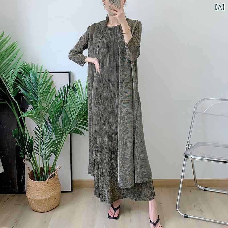 レディース 秋冬 ショール 付き ロング バックレス キャミワンピース セット 気質 ...