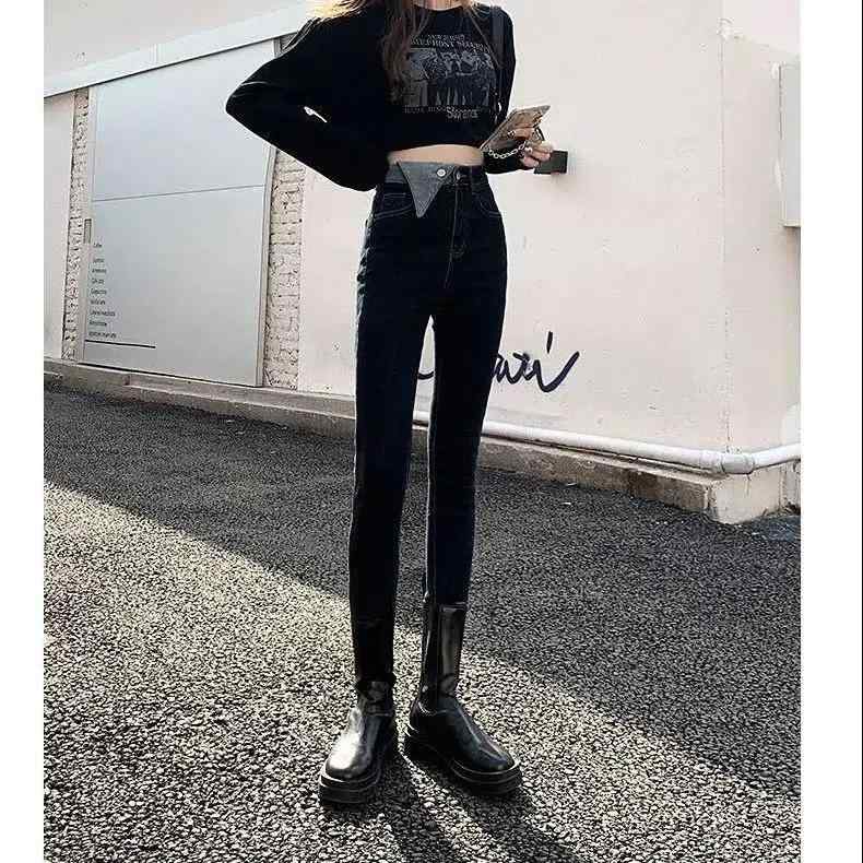 デニムパンツ レディース スキニー ジーンズ スリム ストレッチ ジーパン 美脚 細見え 黒 ハイウエスト ボトムス 春 秋 カジュアル 伸縮性 普段使い 通勤 通学 デイリー 定番 おしゃれ シンプル ベーシック ロングパンツ e-myshop-11056796 イーマイショップ パッケージ画像