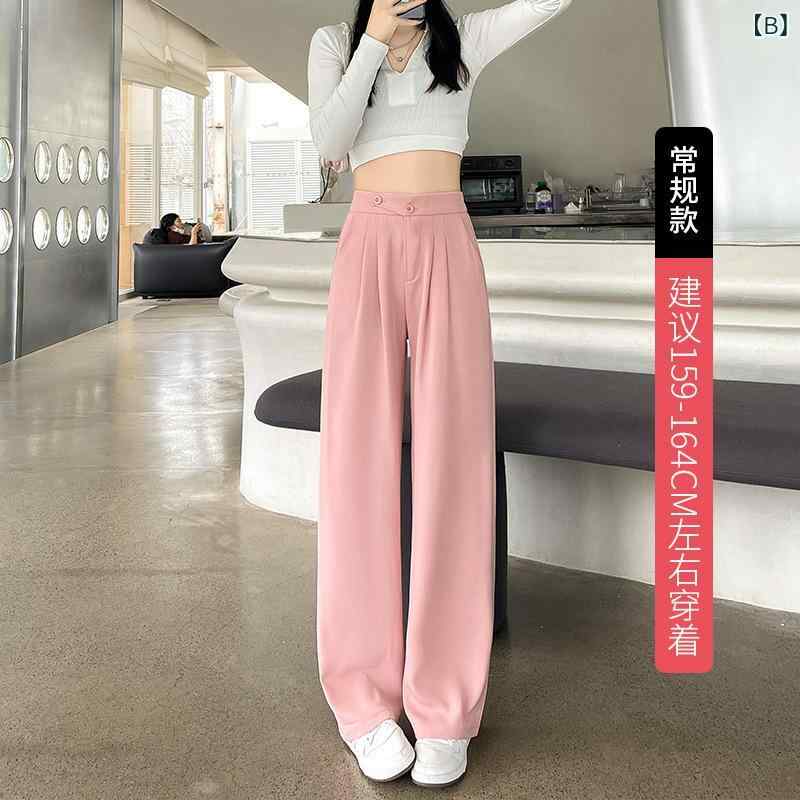 スラックス レディース 高腰 ワイドパンツ カジュアルパンツ ズボン カーキ 春秋 センタープレス 美脚 落ち感 ルーズフィット 無地 e-myshop-11103952 イーマイショップ サンプル画像3