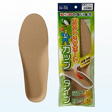 インソール 中敷き《モリト》is-fit働く男カップタイプ メンズサイズ(24〜28cm)長靴 レインブーツ