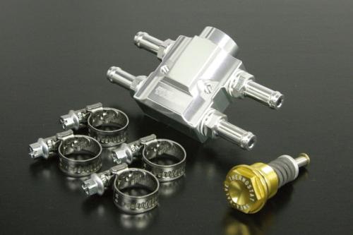 SP武川（タケガワ） インラインサーモユニットキット(ラバーホース)(シルバー) 汎用｜07-07-0443