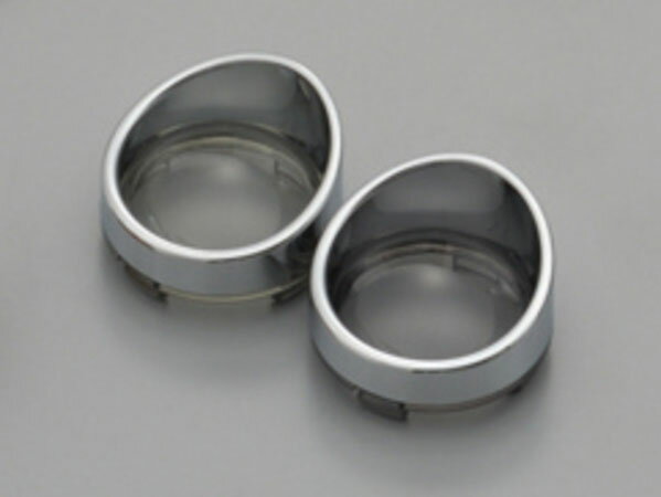 デイトナ（DAYTONA）ベゼルタイプウインカーレンズキット　HD用　スモーク（メッキバルブ）[72781]