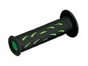 デイトナ(DAYTONA)PRO-GRIP(プログリップ) スーパーバイクグリップ#724 耐震GEL 120mm 貫通 ブラック/グリーン(98067)