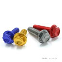 DRC M6 アルミ フランジボルト レッド/12mm(F7633)