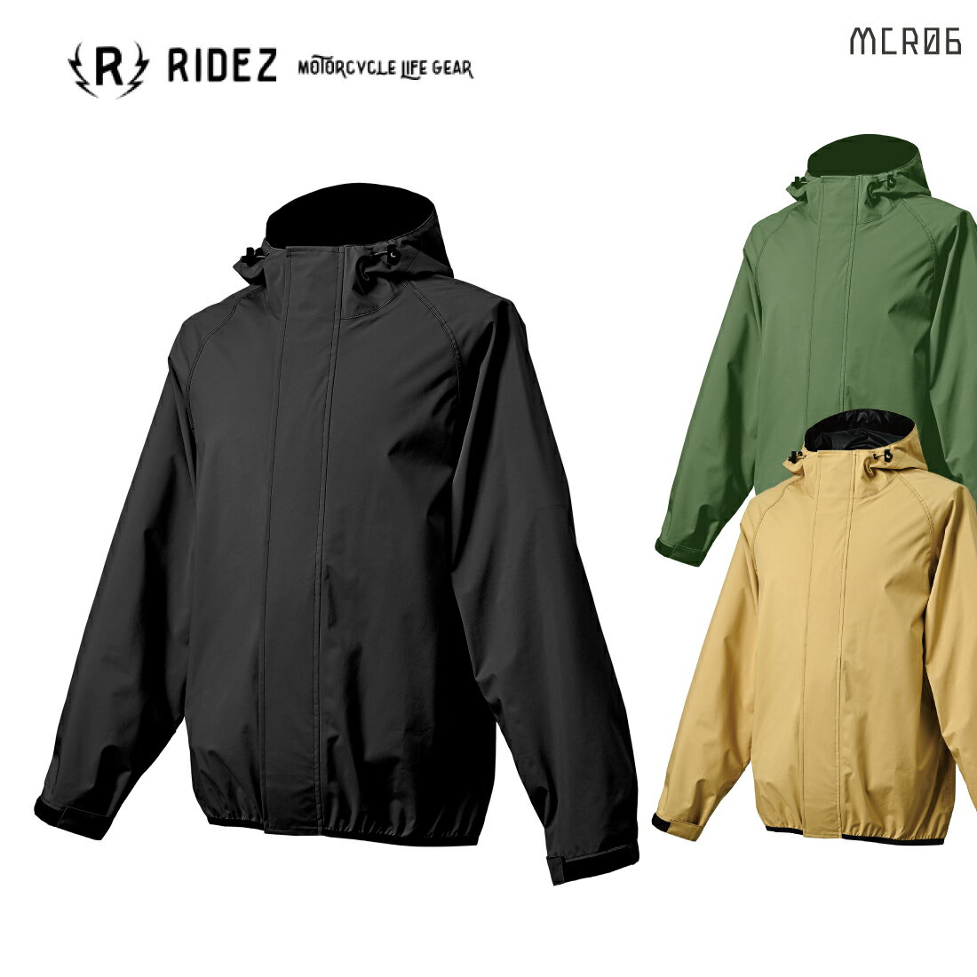 【在庫有】【送料無料】ライズ(RIDEZ)MOTTO MICRO RAIN｜もっと マイクロ レイン ジャケット｜コンパクト｜レインスーツ｜バイク用｜ジャケット｜MCR06