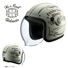 ライズ(RIDEZ)シールド付きジェットヘルメットKNUCKLEHEAD(ナックルヘッド)フライホイール2アイボリー/ブラック