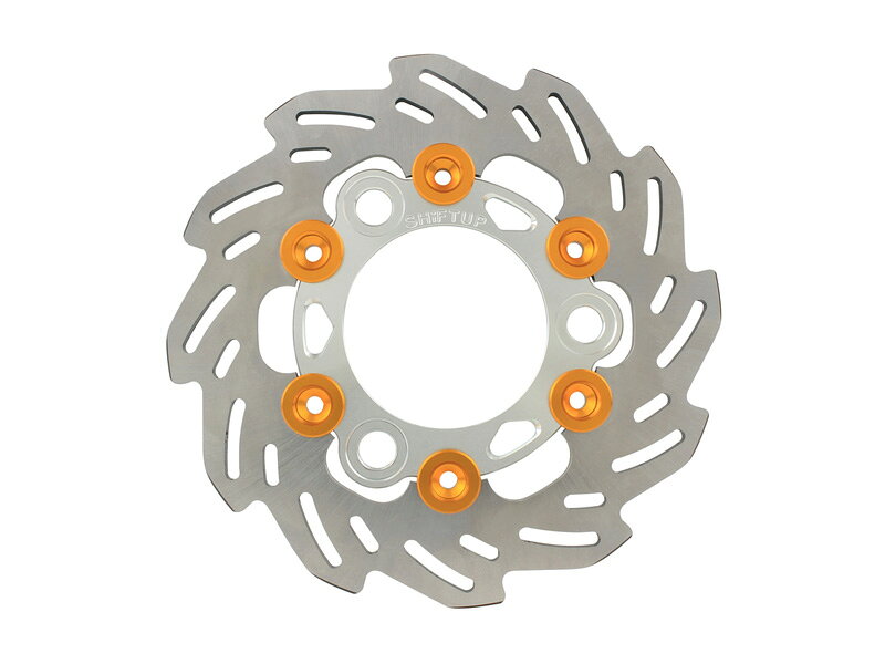 SHIFTUP（シフトアップ）ウェーブフローティングディスクローター160mm｜シルバー／ゴールド｜201254-03
