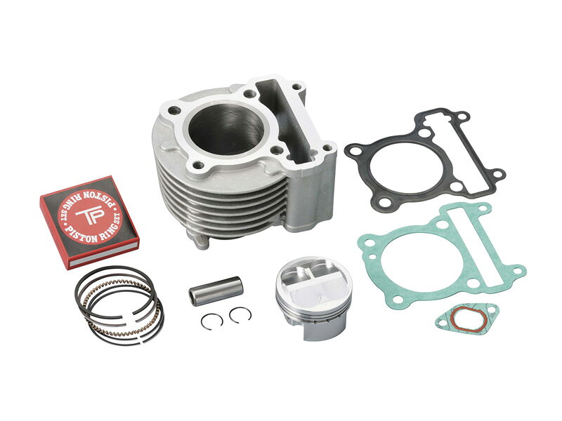【品名】 POWERED　ボアアップキット(156cc) 【品番】 230156 【特徴】 抜群の耐久性を誇る、鍛造材から削り出したピストンキットを採用 ピストンリングは安心のTP製 別途、オーバーサイズインジェクターを装着することにより優れたパフォーマンスを発揮！ ◆156cc ◆ボア/58.5mm ◆圧縮比11.8：1 ◆アルミシリンダー（鋳鉄スリーブ） ※BF91（2016-2017）装着可能ですが、インジェクションコントローラーが必要です。 ※インジェクション車 ※シフトアップ社セッティングは9g×6個。 　装着するマフラーや駆動系パーツによってはウエイトローラー重量を 　セッティングする必要があります。 ※シフトアップ製オーバーサイズインジェクター以外でのセットアップ 　（インジェクターコントローラーなど）の場合、燃調に多少のズレが生じる場合があります） ※本品はレース専用部品です。故障の際の保証は出来かねますので予めご了承ください。 【適合】 シグナス X/SR(2007-2015)(28S1-1YP5) 【注意】 ・基本的にお取り寄せでのご用意となります。 ・ご注文後でも欠品や完売・納期未定の場合がございます。 ・ご注文後、メールにて発送予定をご案内いたします。 ・注文商品が欠品・完売・納期未定の場合注文は、キャンセルさせて頂きます。 ・お急ぎの場合は、ご注文前にメールにて納期をごお問い合わせください。 ・掲載画像は、イメージ画像を使用しております。 ・基本的に返品・交換・キャンセルは、お受け出来ません。 ・適合・使用・取り付けに関しては、お客様にて判断の上お願い致します。