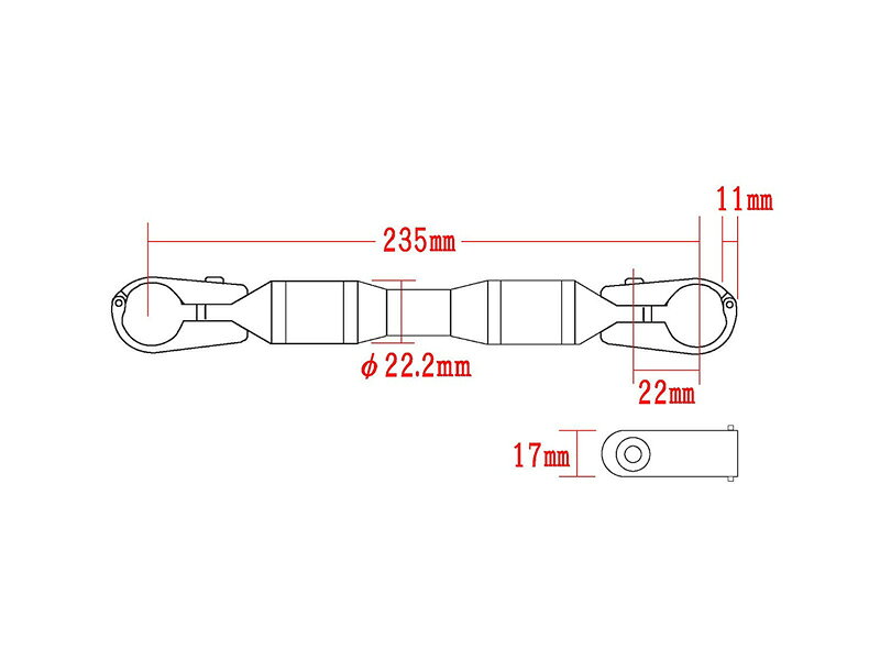SHIFTUP（シフトアップ）ハンドルブレースキット　For　モンキー125　ノーマルハン...