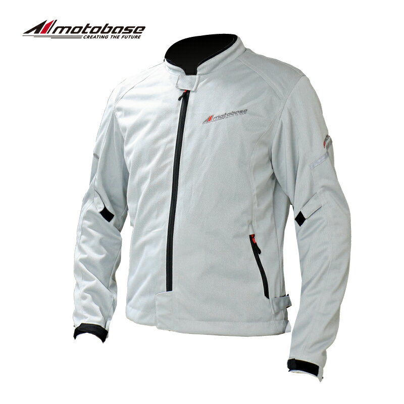Moto Base バイクウェア メッシュジャケット シルバー LBサイズ