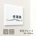 室名プレート アクリル銘板 H130×W130×t5mm 両面テープ付き 商業サイン 館銘板 ドアプレート プレート 室名 表示 室内 おしゃれ 社長室 会議室...