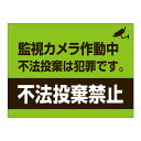 不法投棄禁止 看板 H45×W60cm / 監視カメラ作動中 不法投棄は犯罪です プレート 注意看板 標識 不法投棄 t3-1