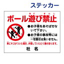 子供注意ステッカー 【ボール遊び禁止】ステッカー H26×W35cm 名(社名)入れ無料!特注内容変更可 /シールタイプ S-90st
