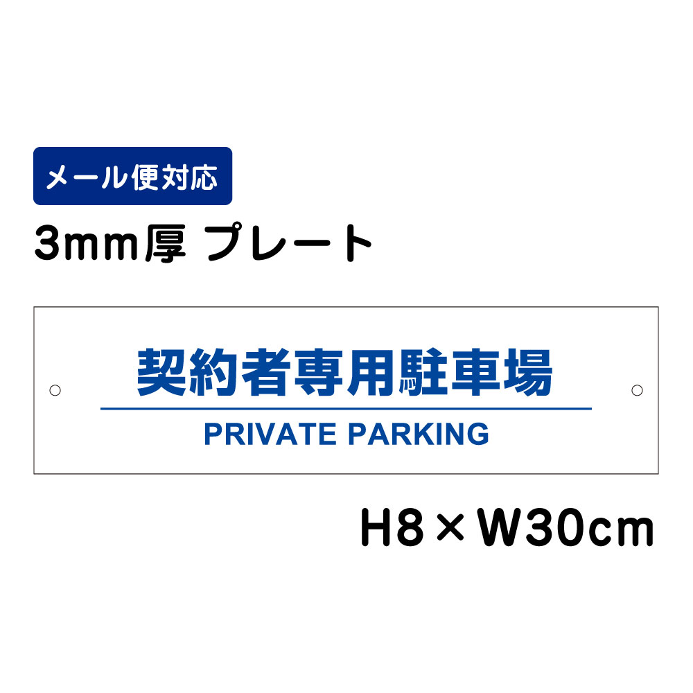 契約者専用駐車場 PRIVATE PARKING /H8×W30cm プレート 看板 プレート　商品番号：ATT-1507