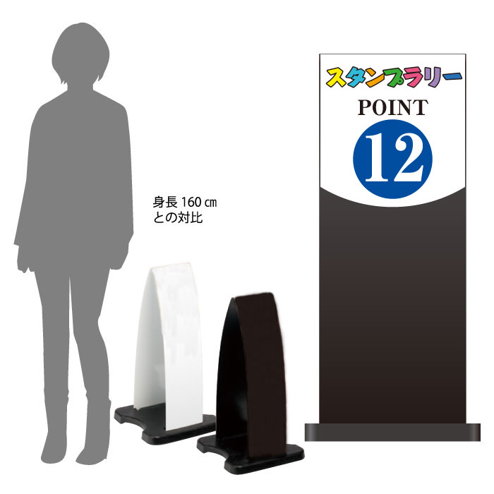 ミセルフラパネル小　ハーフ両面　スタンプラリーポイント / 案内板 施設案内 置き看板 立て看板 スタ..