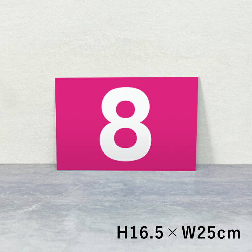 駐車場 ピンク 番号 プレート 【サイズ：H165×250ミリ】 駐車場 看板 プレート 番号札 ナンバープレート cn-101-pink