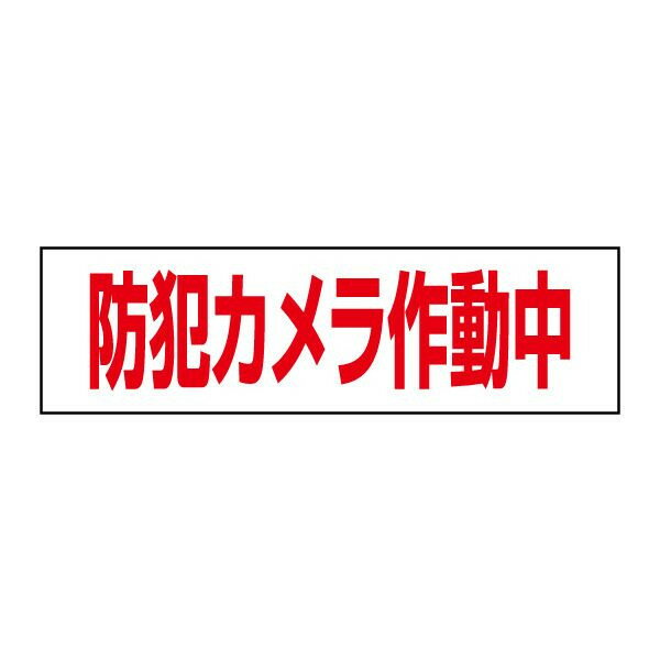 お手軽！注意ステッカー【防犯カメラ作動中】 H10×W35cm 防犯ステッカー　OP-54STY