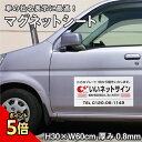 【期間限定P5倍】 【デザイン自由】マグネットシート H30×W60cm 厚み0.8mm / 車 トラック 営業車 車用 社名 店舗名 マグネット 磁石 無地 ...