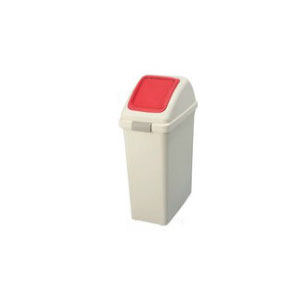 乐天商城 - ▼ 分別ボックス（レッド）分別シール付き【プッシュ】　ゴミ箱　ダストボックス　875-74