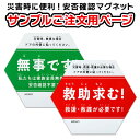 【サンプルご注文用】もしもの災害時に！安否確認マグネット 六角形 両面仕様当店オリジナル 地震 防災 防災グッズ レスキュー ステッカー マグネット 緊急 お知らせ 住宅 ホテル マンション アパート