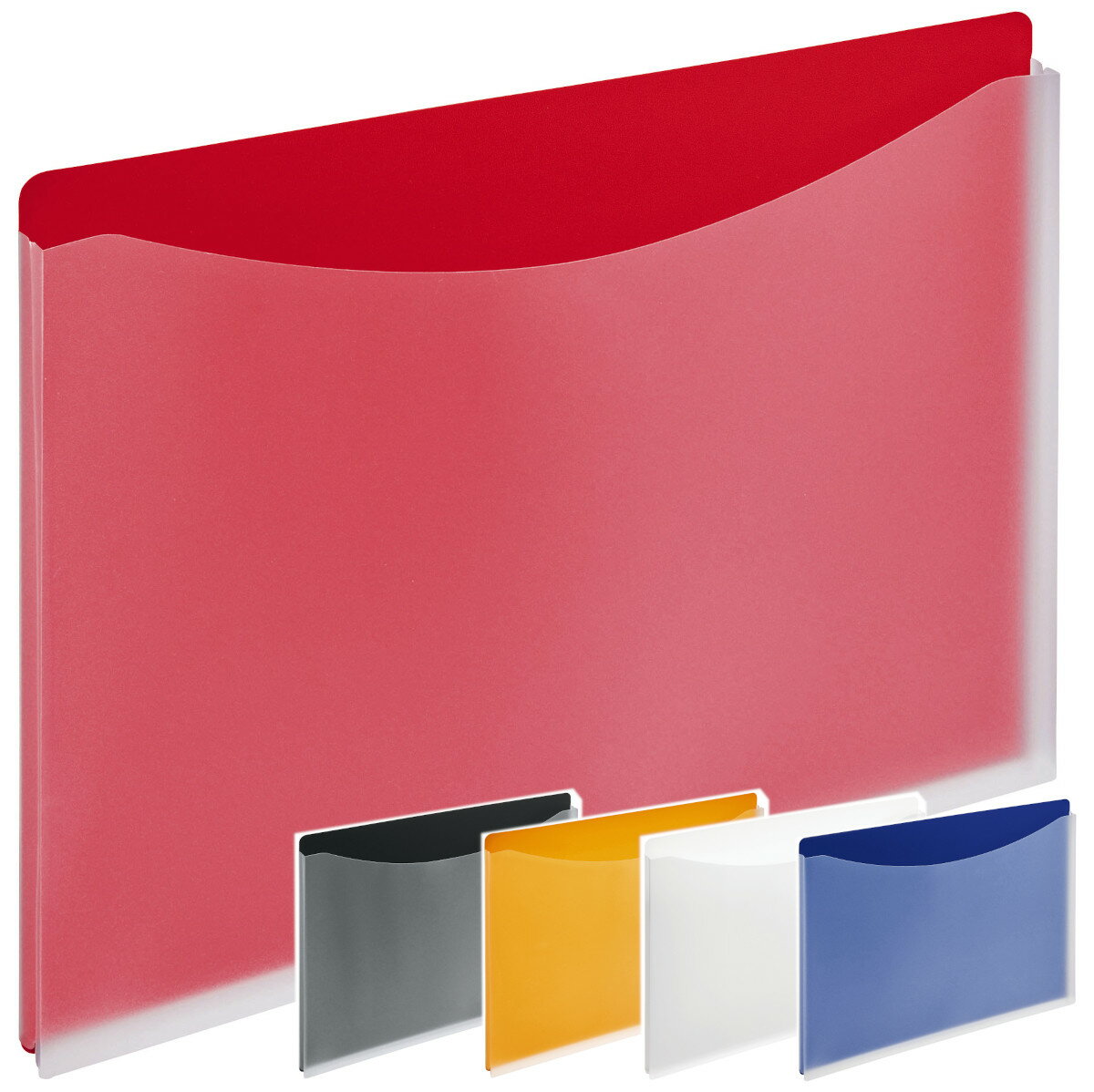 ライオン事務器 BiZiCAL(ビジカル) ホルダーファイル フタ無し ヨコ型 PH-12B 全5色【ファイル 整理 整頓 バッグイン フォルダー レッド ブル...