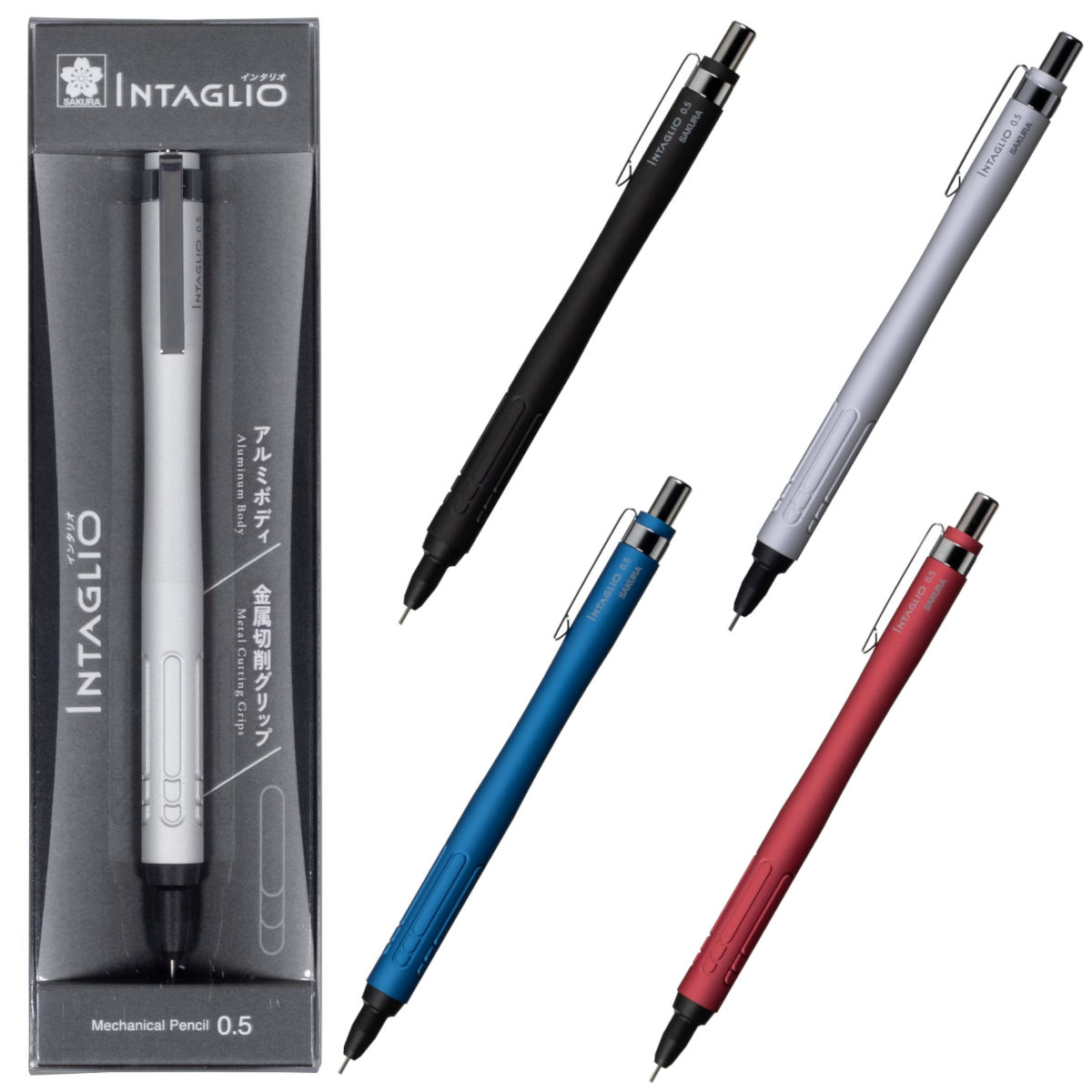 乐天商城 - サクラクレパス インタリオシャープ05（フック） 0.5mm NS2705S-P 全4色 シャープペンシル シャープペン シャーペン 高級 アルミ 曲線的 マット メタリック メカニカルペンシル 高校生 大学生 社会人 リカレント ギフト プレゼント