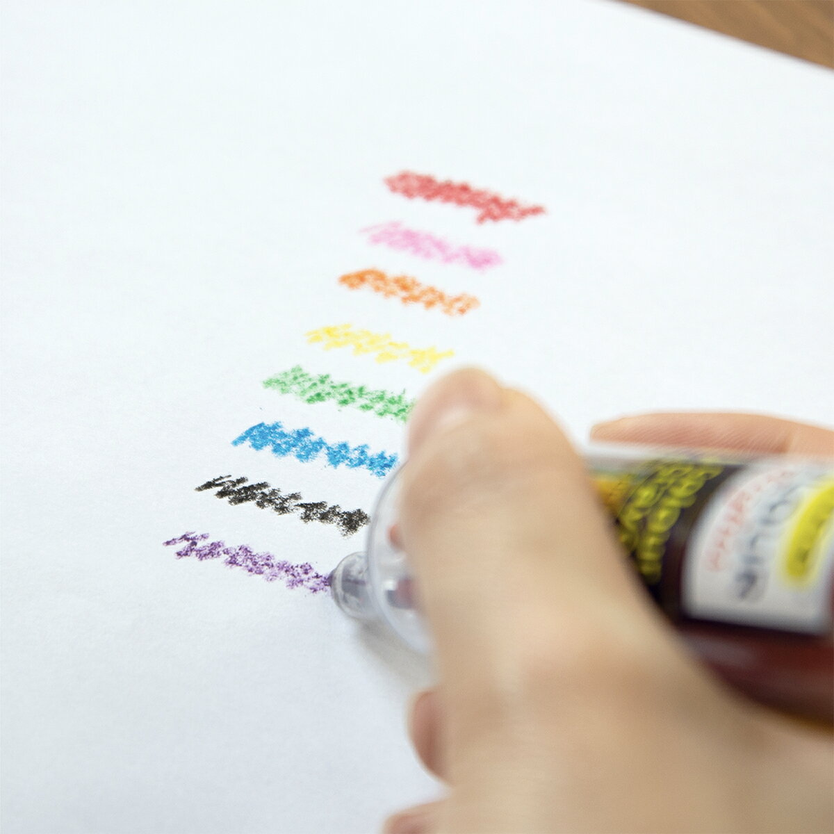 HIGHTIDE（ハイタイド） penco ペンコ 8カラークレヨン FT058 文房具 文具 おえかき ぬりえ くれよん 8色 スライド式 持ち運び 旅行 コンパクト デザイン おしゃれ ステーショナリー デザイン 海外 女の子 男の子 プレゼント プチギフト ギフト ユニーク アイディア - Image 2