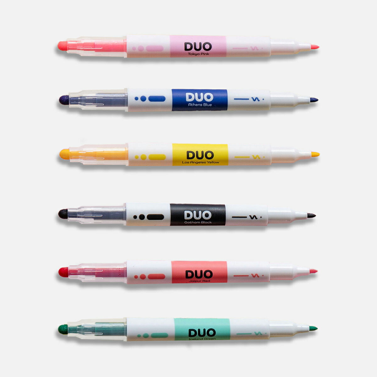 樂天商城 - PAPIER TIGRE（パピエティグル） 6 FELT PEN SET DUO ptduo-x6-001 6色 1セット パピエ フェルトペン 6本セット カラーペン 筆記用具 文房具 ステーショナリー おしゃれ デザイン 海外ブランド フランス ギフト プレゼント 贈り物 入学祝