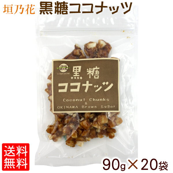 【5%OFFクーポンあり】黒糖ココナッツ 90g×20袋セット 沖縄土産 お取り寄せ 送料無料 1ケ ...