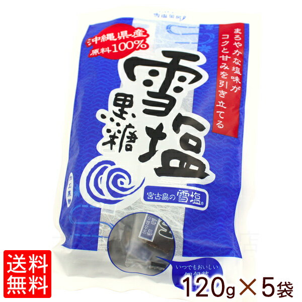 楽天沖縄お土産通販！オキコ沖縄土産店雪塩黒糖 120g×5袋 沖縄土産 個包装 レターパック 送料無料 沖縄 お土産 お取り寄せ 調味料 お菓子 垣乃花 黒糖本舗垣乃花 雪塩菓房 黒砂糖 黒糖 サトウキビ さとうきび 国産 沖縄県産 沖縄産 宮古産 お茶うけ お茶請け 茶菓子 菓子作り スイーツ コーヒー 熱中症 ミネラル