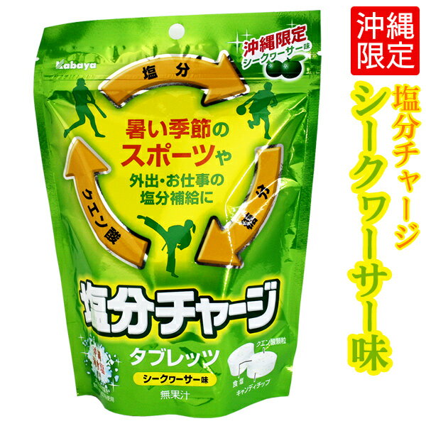 沖縄限定 塩分チャージタブレッツ（シークワーサー味）90g　/カバヤ 沖縄お土産 お菓子 塩分補給 タブレット