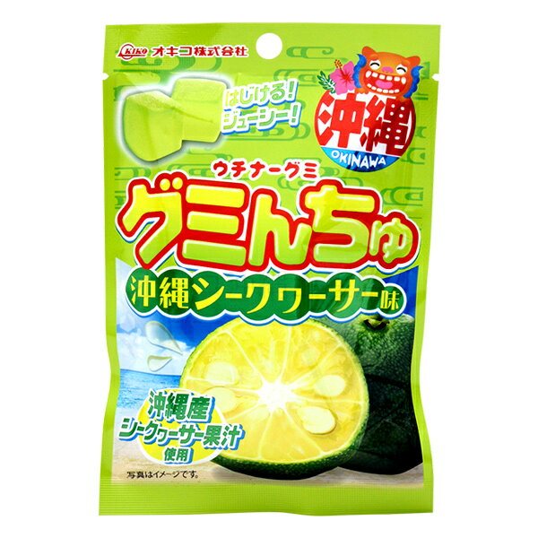 グミんちゅ 沖縄シークヮーサー味 40g（沖縄産シークヮーサー果汁使用）/沖縄お土産 お菓子 グミ