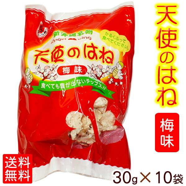 天使のはね（◎梅味）30g×10袋セット 【送料無料】　/丸吉塩せんべい 沖縄土産 沖縄 お土産 お菓子