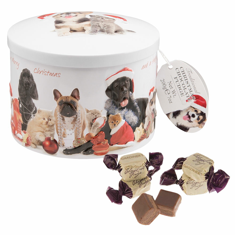 【季節限定品】カーディナーズ　クリスマス キャット＆ドッグ缶　チョコレ...(4)