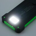 モバイルバッテリー ソーラー&USBパワーチャージャー SV-7282 太陽光充電式 USB充電式 LEDライト付き 懐中電灯|防災 災害 非常時 キャンプ アウトドア