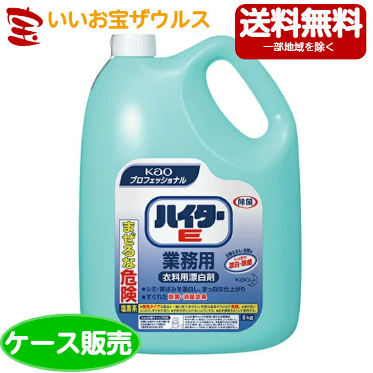 花王プロフェッショナル 業務用 ハイターE5kg×3本[ケース販売・メーカー段ボール・まとめ買い]送料無料..