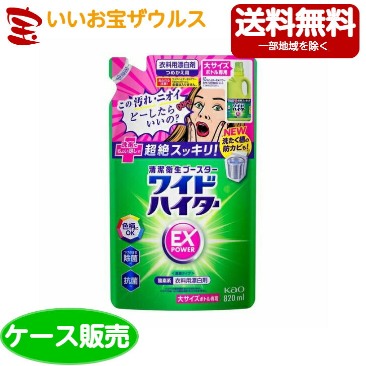 花王　ワイドハイターEXパワー 大 詰替 820ml×15個入［ケース販売・メーカー段ボール・まとめ買い］送..