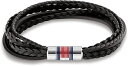 トミーヒルフィガーステンレススチール&レザー ブレスレット 2790426 並行輸入品