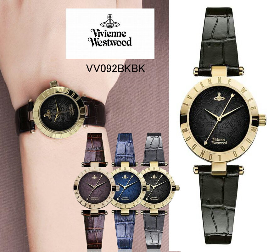 ヴィヴィアンウエストウッド Vivienne Westwood ヴィヴィアンウエストウッド レディース【VV092BKBK】ブラック×ゴールド/ブラックレザー【オリジナル紙袋付き】【並行輸入品】