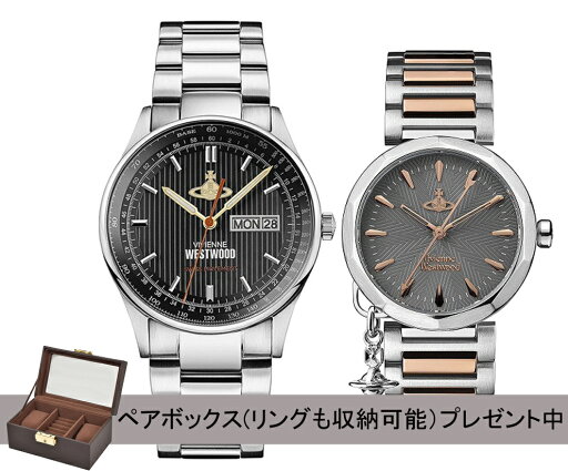 ヴィヴィアン ウエストウッド vivienne westwood 腕時計 ペアウォッチ ブラック シルバー グレー VV207BKSLVV246GYSR ペア収納BOX付き【並行輸入品】 ヴィヴィアン ウエストウッド vivienne westwood 腕時計 ペアウォッチ ブラック シルバー グレー VV207BKSLVV246GYSR ペア収納BOX付き【並行輸入品】