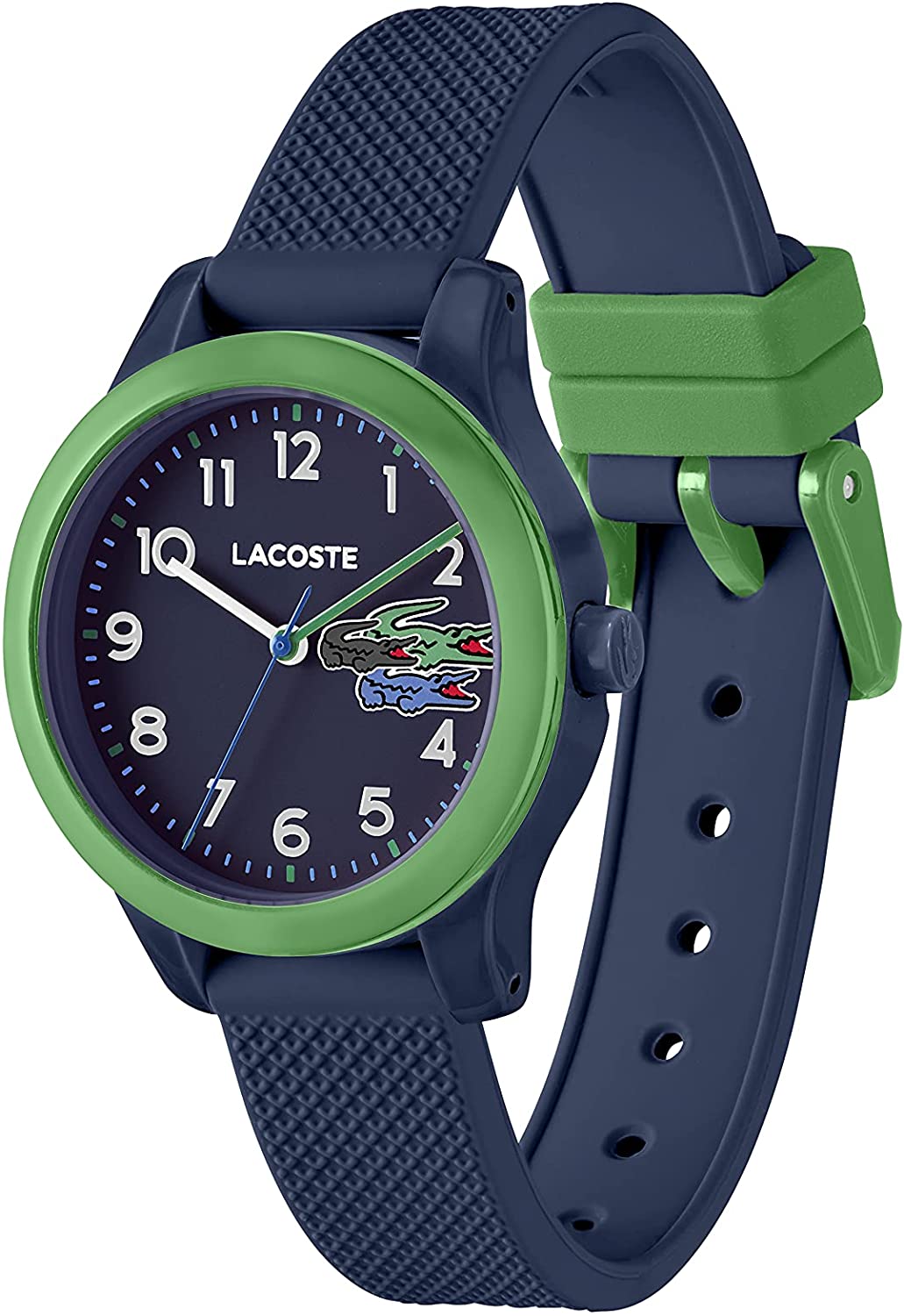 ラコステ LACOSTE 腕時計 キッズ レディース 2030037 クォーツ ネイビー/グリーン ラバーバンド【並行輸入品】