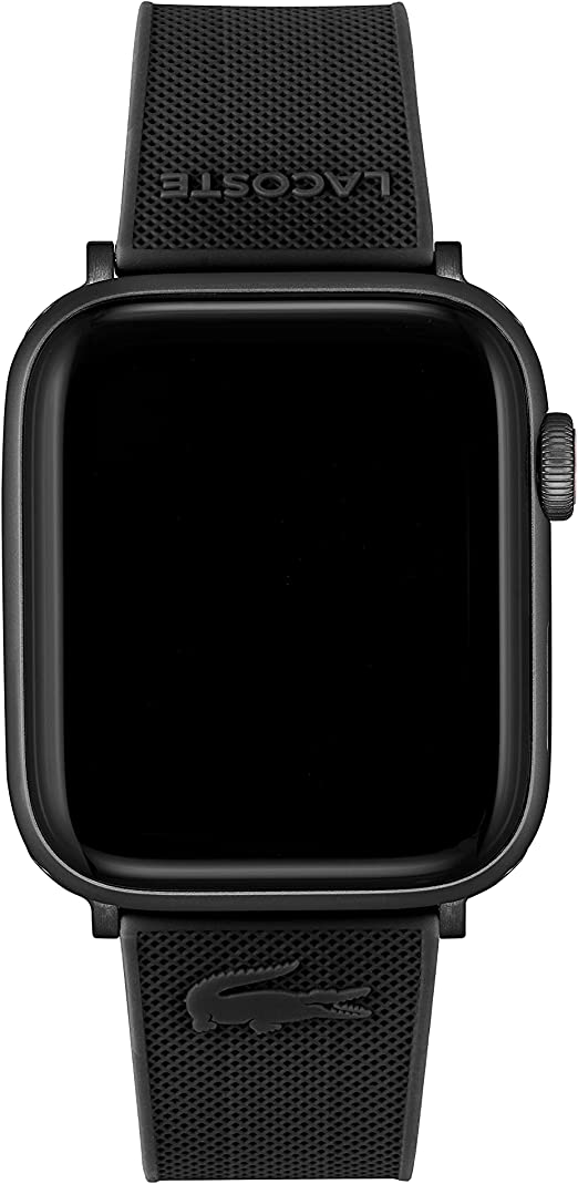 LACOSTE★ロゴ入り アップルウォッチ ラバー 交換バンド 42mm 44mm ブラック 2050009 Apple Watch【並行輸入品】 3
