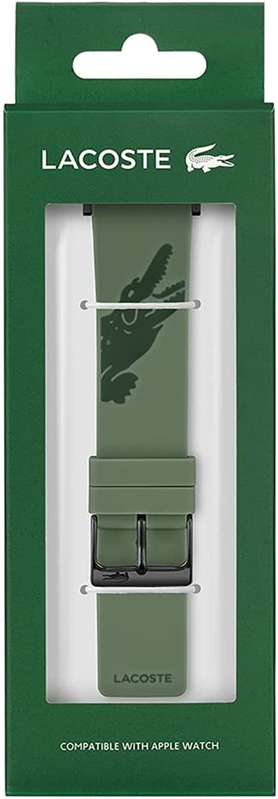 LACOSTE ★ ロゴ入り アップルウォッチ ラバー 交換バンド 42mm(series1～3) 44mm 45mm 46mm 49mm グリーン 2050018 Apple Watch 並行輸入品