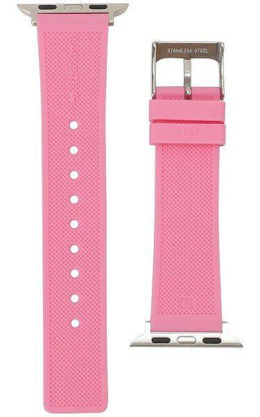LACOSTE ★ アップルウォッチ ラバー 交換バンド 38mm 40mm 41mm 42mm(Series10・11のみ) ピンク 2050038 Apple Watch【並行輸入品】