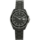 COACH レディース アナログ ブレスレット セラミック プレストン 14503805 ブラック 腕時計 並行輸入品