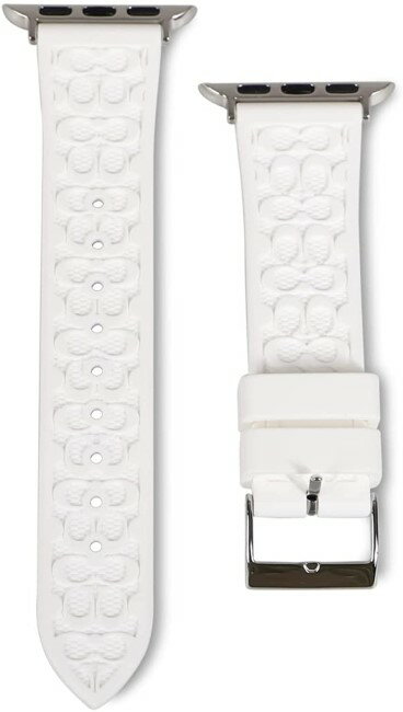 COACH コーチ アップルウォッチ ラバー 交換バンド 38mm 40mm ホワイト 送料無料 14700050 Apple Watch【並行輸入品】