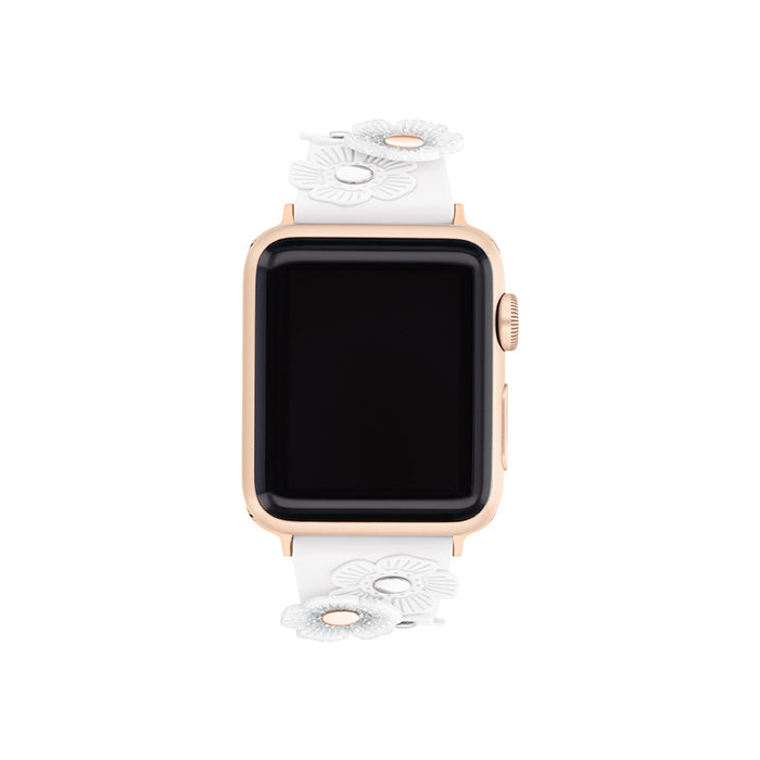 COACH コーチ アップルウォッチ ラバー 交換バンド 38mm 40mm ホワイト 送料無料 14700054 Apple Watch【並行輸入品】