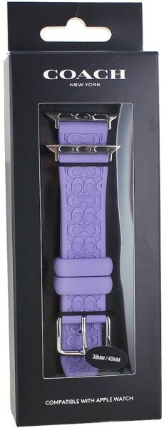 COACH コーチ アップルウォッチ ラバー 交換バンド 38mm 40mm パープル 送料無料 14700195 Apple Watch【並行輸入品】