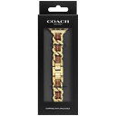 COACH コーチ アップルウォッチ メタル 交換バンド 38mm 40mm 41mm ゴールド ブラウン 送料無料 14700188 Apple Watch【並行輸入品】